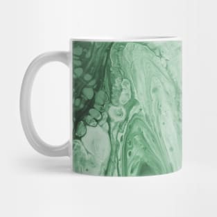Marbling design in Green Mug